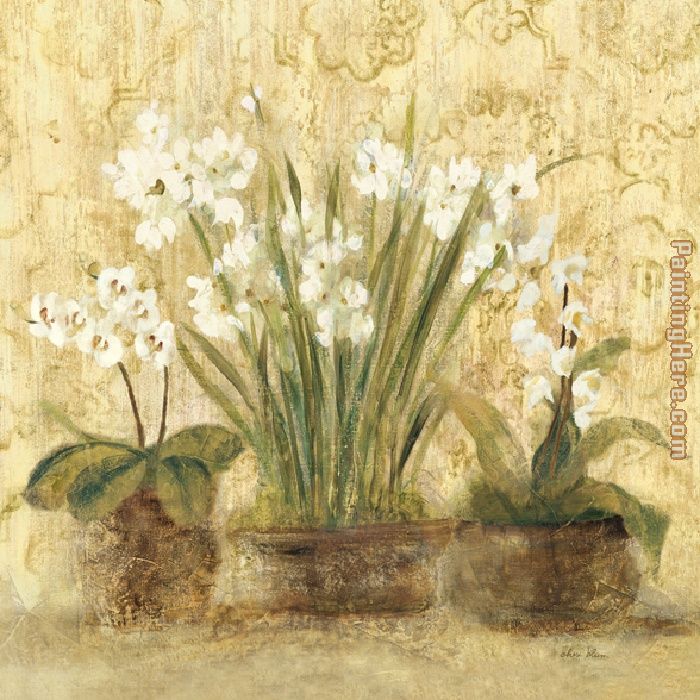 Esprit Narcissus and Orchid painting - Cheri Blum Esprit Narcissus and Orchid art painting